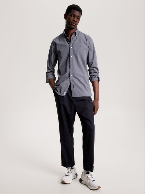 Camisa de corte slim con microestampado