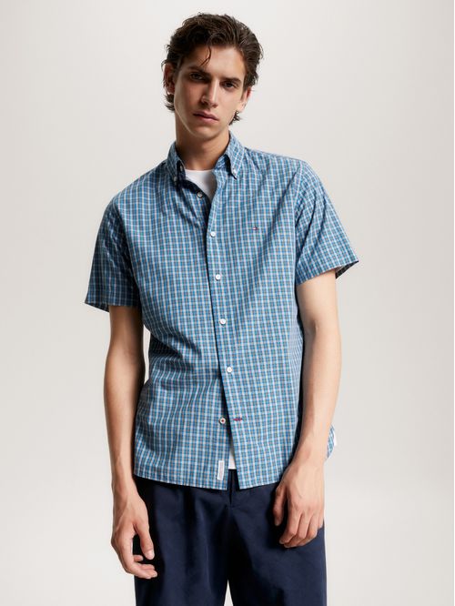 Camisa de cuadros con logo