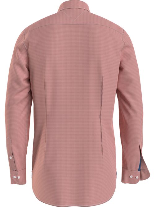 Camisa de tejido dobby peinado con corte slim