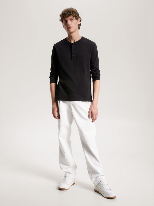 Camisa Henley de manga larga con corte slim