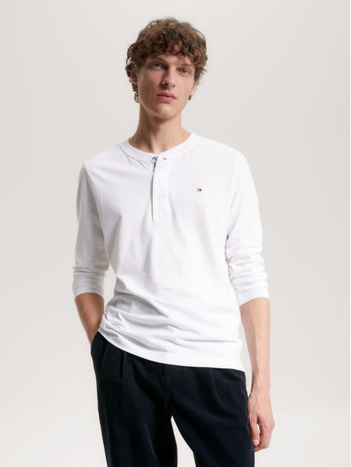 Camisa Henley de manga larga con corte slim
