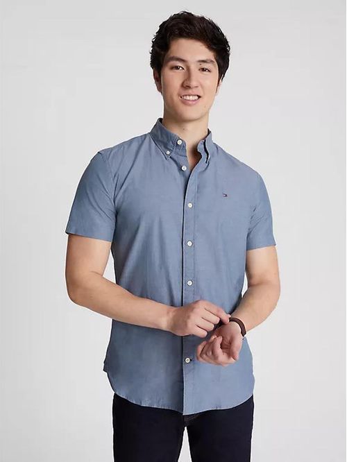 Camisa natural soft poplin de corte regular