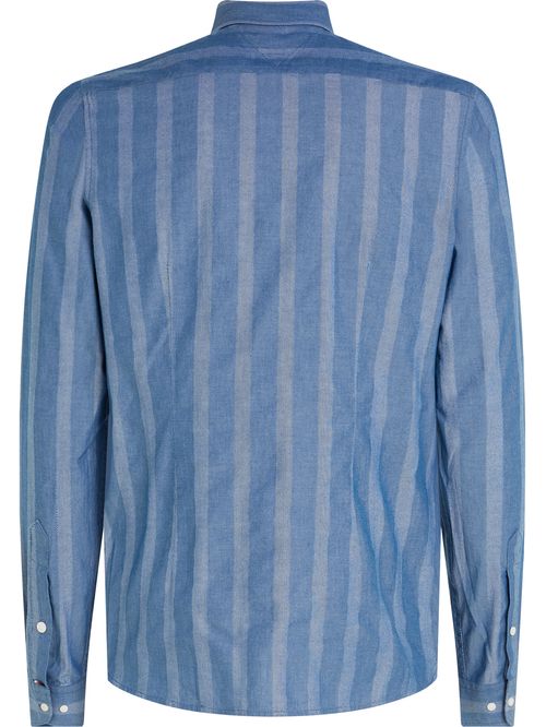 Camisa Oxford slim de rayas tonales