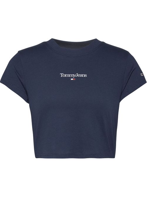 Camiseta Essential de corte cropped con logo