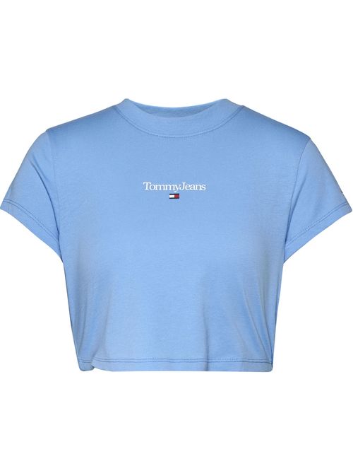 Camiseta Essential de corte cropped con logo