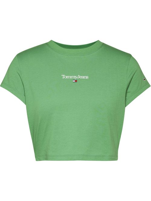 Camiseta Essential de corte cropped con logo