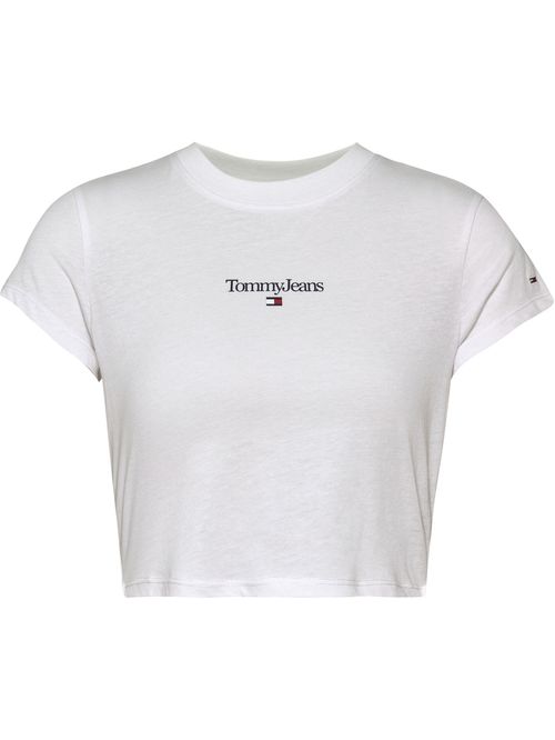 Camiseta Essential de corte cropped con logo