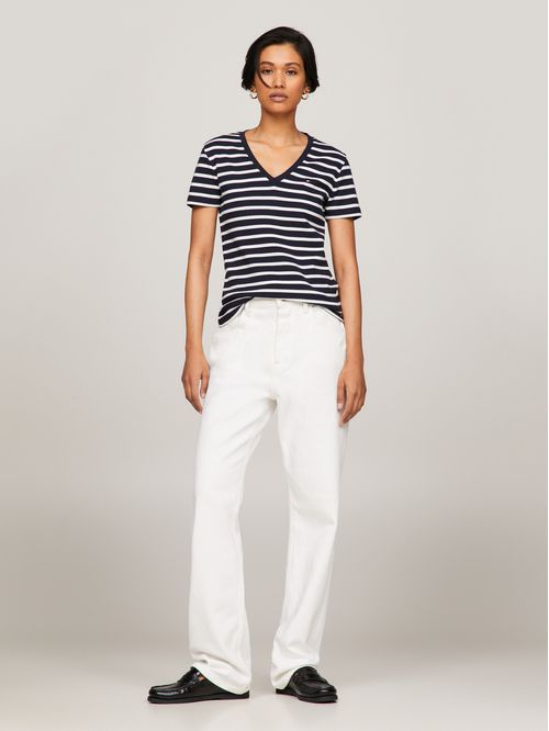 Camiseta slim con Cuello en V