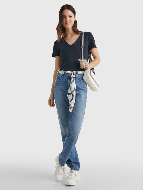 Camiseta slim con Cuello en V