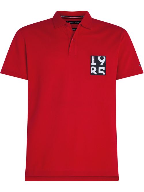 Polo de corte regular con logo 1985
