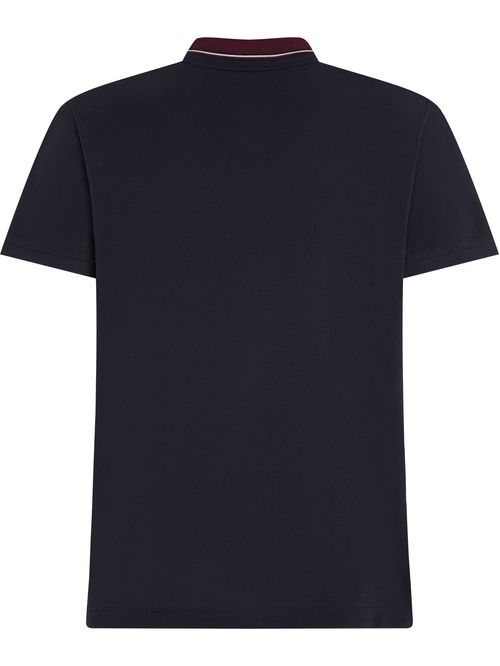Polo de corte regular y cuello ribeteado