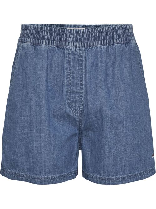 Short de chambray de algodón