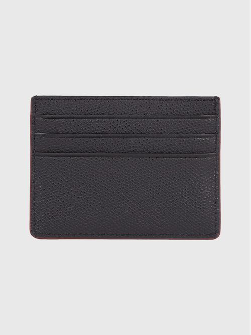 Tarjetero de cuero granulado