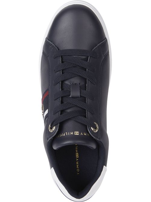 Tenis cupsole de cuero con monograma