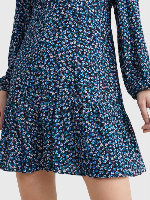 Vestido a capas con estampado de floral