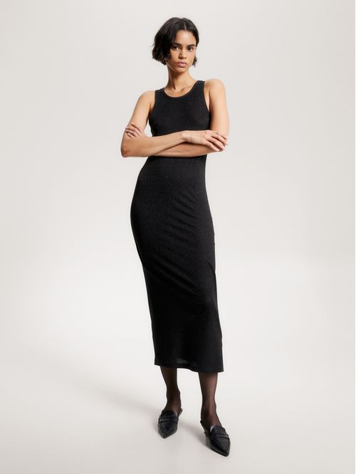 Vestido midi sin mangas de corte slim