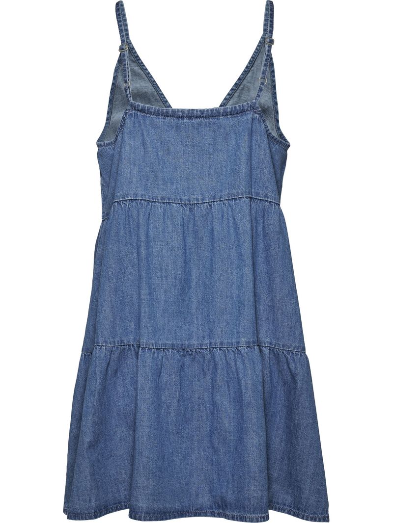 Vestido-vaquero-de-chambray-escalonado