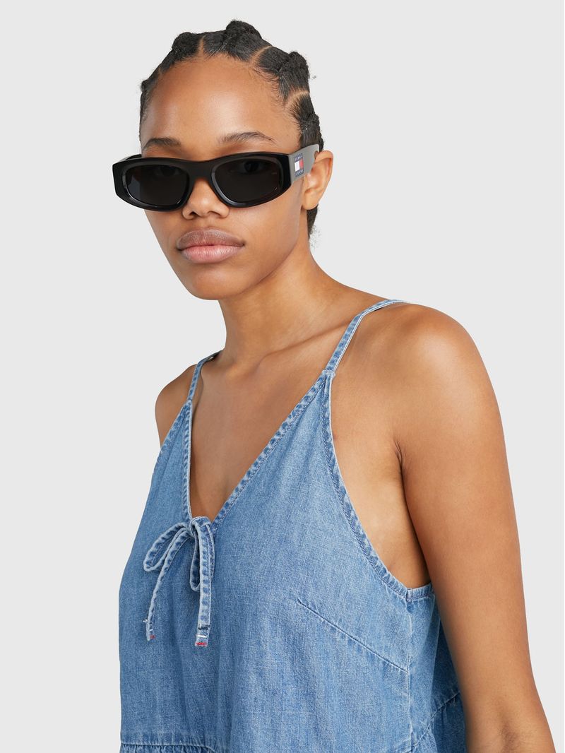 Vestido-vaquero-de-chambray-escalonado