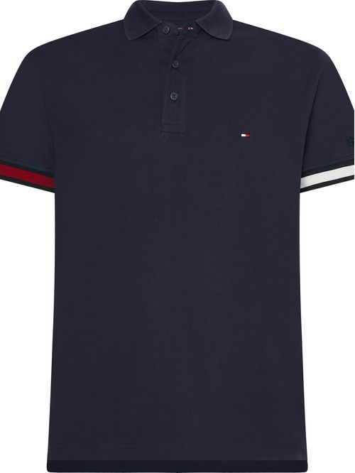 Polo de punto slim con ribetes a contraste