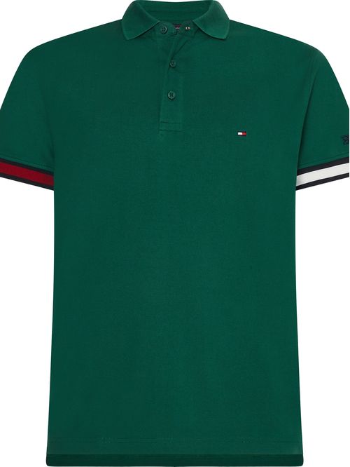 Polo de punto slim con ribetes a contraste