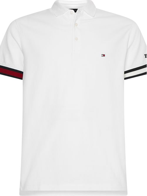 Polo de punto slim con ribetes a contraste