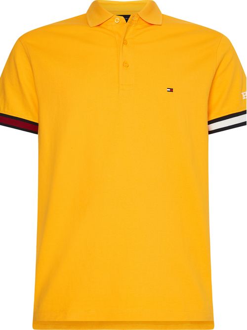 Polo de punto slim con ribetes a contraste