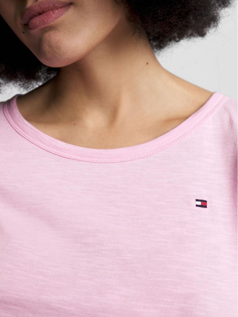 Blusa-de-algodon-con-mangas-tres-cuartos-