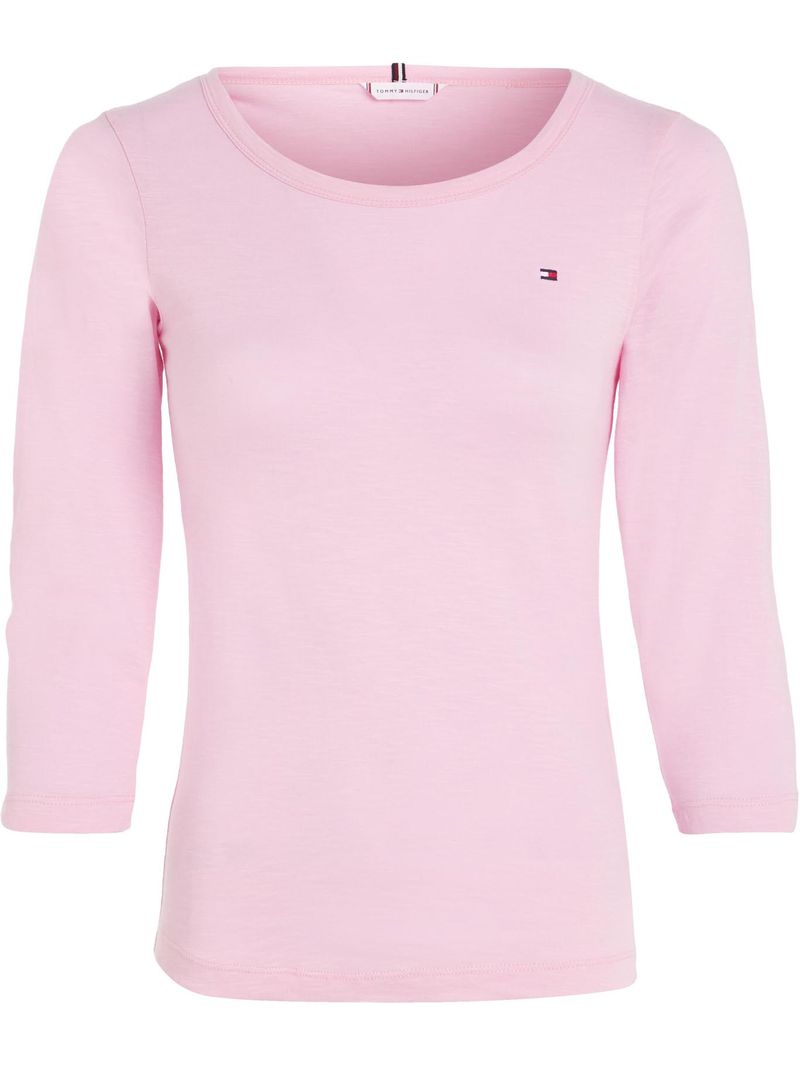 Blusa-de-algodon-con-mangas-tres-cuartos-