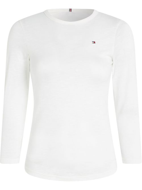 Blusa de algodón con mangas tres cuartos