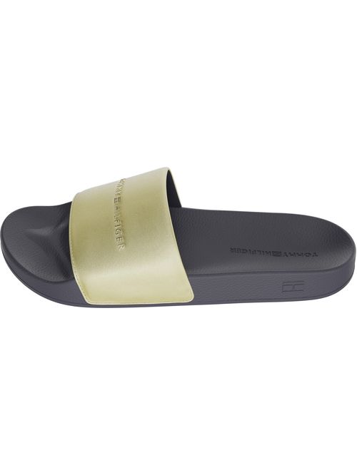 Chancletas con pala metalizada