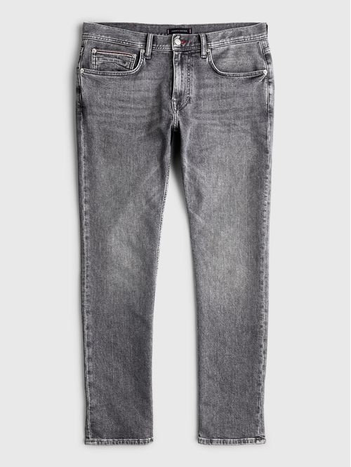Jeans denton rectos con efecto desteñido