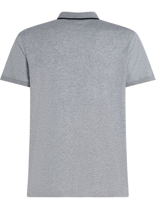 Polo de punto con cuello ribeteado