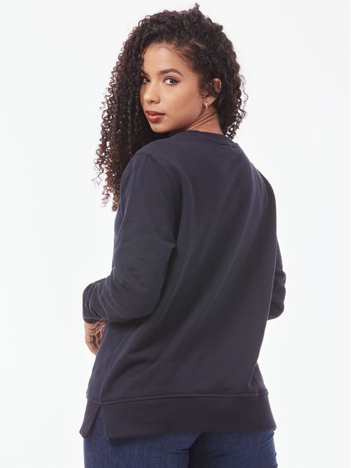 sudadera de algodón de corte regular