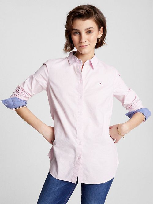 Camisa oxford lisa de corte regular