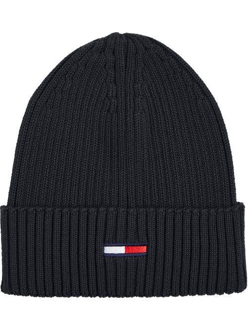 Gorro de tejido punto canalé con logo