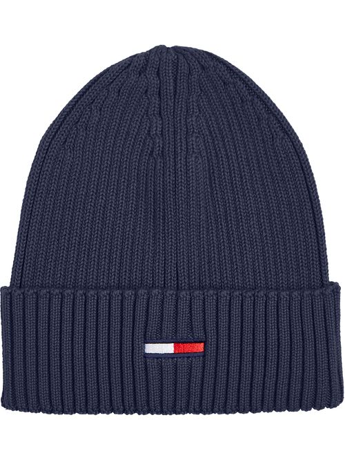 Gorro de tejido punto canalé con logo