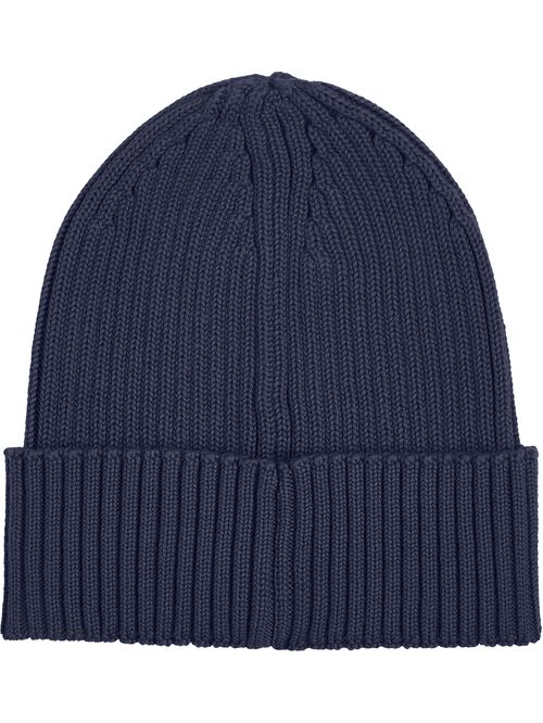 Gorro de tejido punto canalé con logo