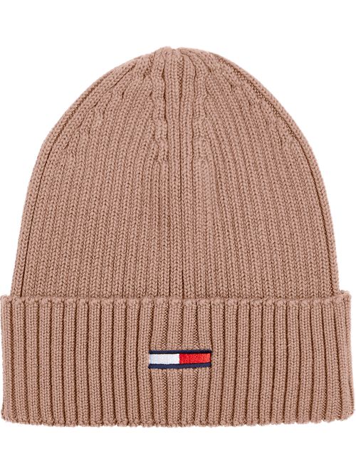 Gorro de tejido punto canalé con logo