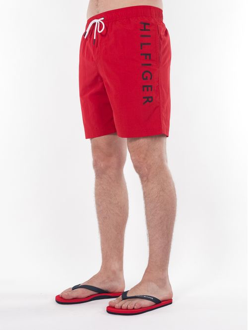 Pantaloneta de baño con logo bordado