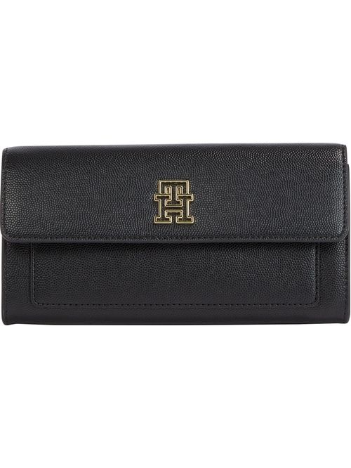 Billetera grande con solapa e insignia