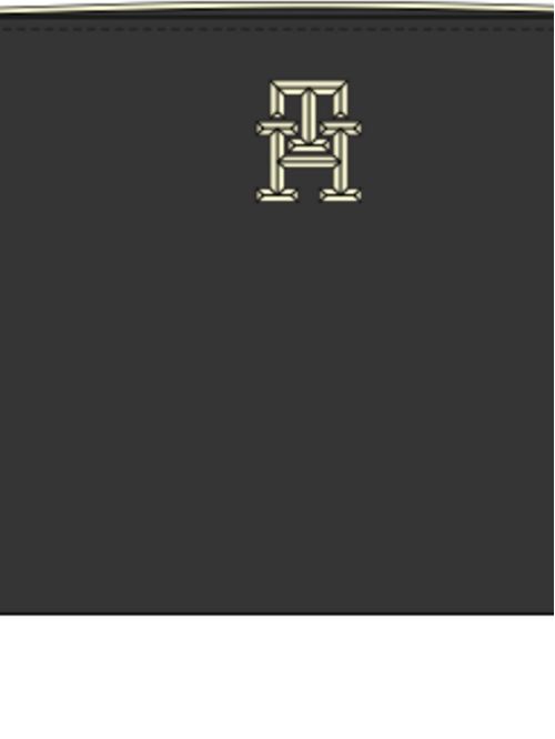 Billetera mediana con zipper y monograma TH