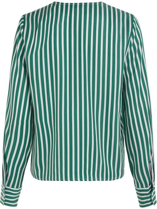 Blusa amplia de rayas con cuello en V