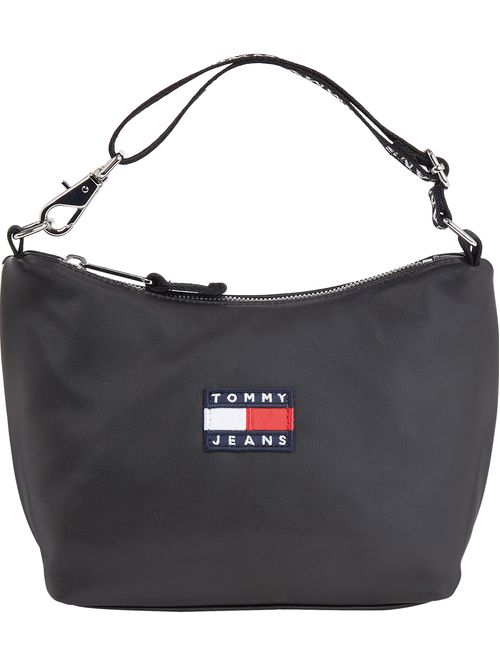 Bolso de hombro con logo de parche