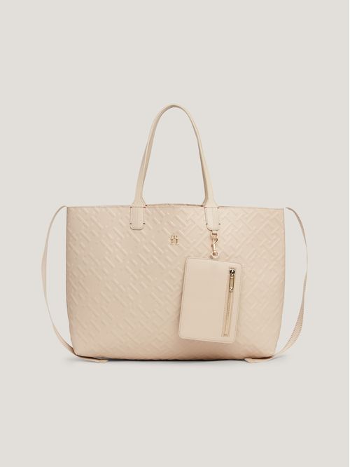 Bolso tote Iconic con monograma TH en relieve