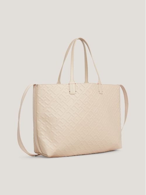 Bolso tote Iconic con monograma TH en relieve
