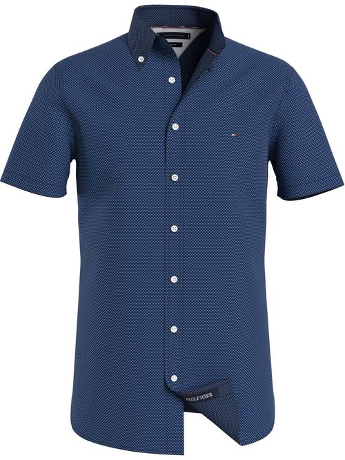 Camisa flex mini print de corte slim