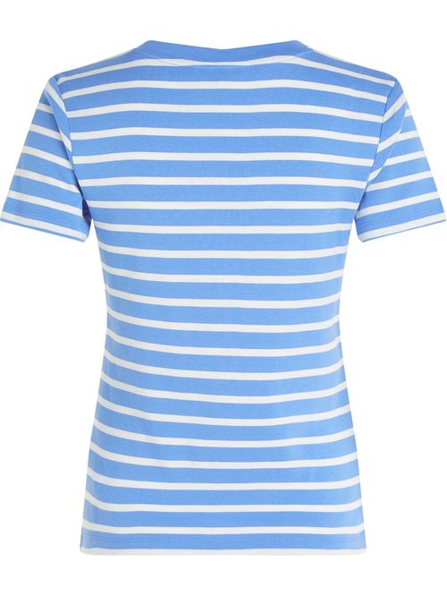 Camiseta de rayas con cuello en V