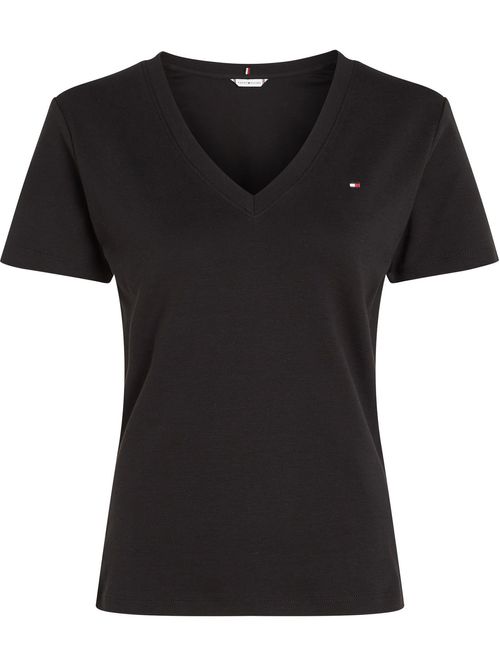 Camiseta de rayas con cuello en V