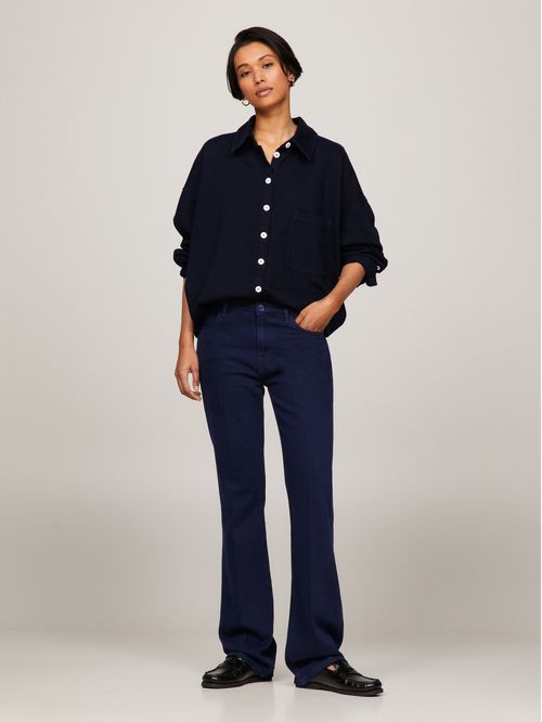 Jeans bootcut de talle medio