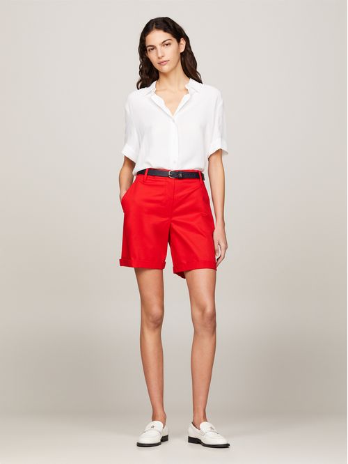 Pantalón chino corto de corte Mom